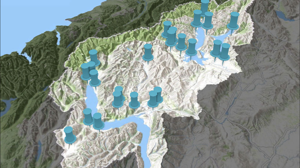 Queenstown Lakes District Wetlands Map