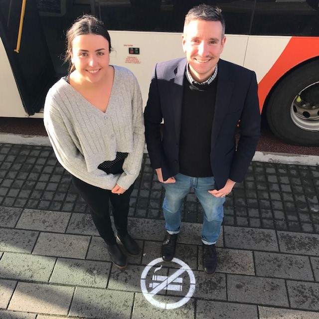 Public Transport Implementation Lead Julian Phillips, pictured with Jess Roper, Health Promotion Advisor, Public Health South - Southern DHB.