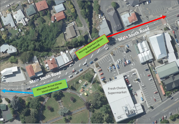 Orbus bus 40c route locations Green Island