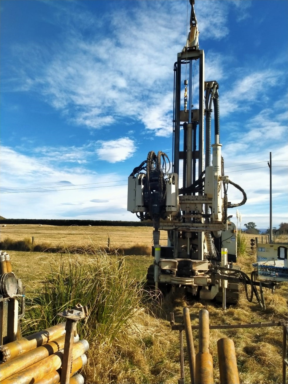 Drilling water bore holes in North Otago