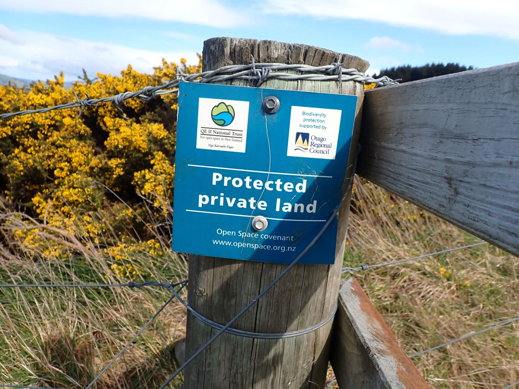 QEII ORC signage protected private land