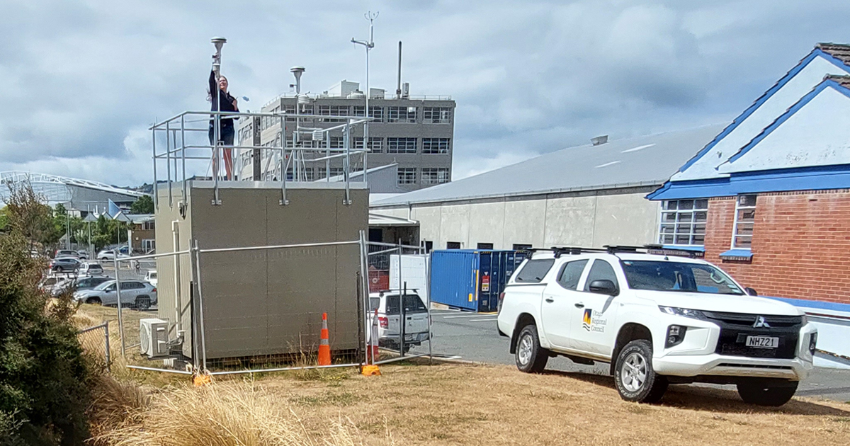 Air monitoring site in Dunedin.