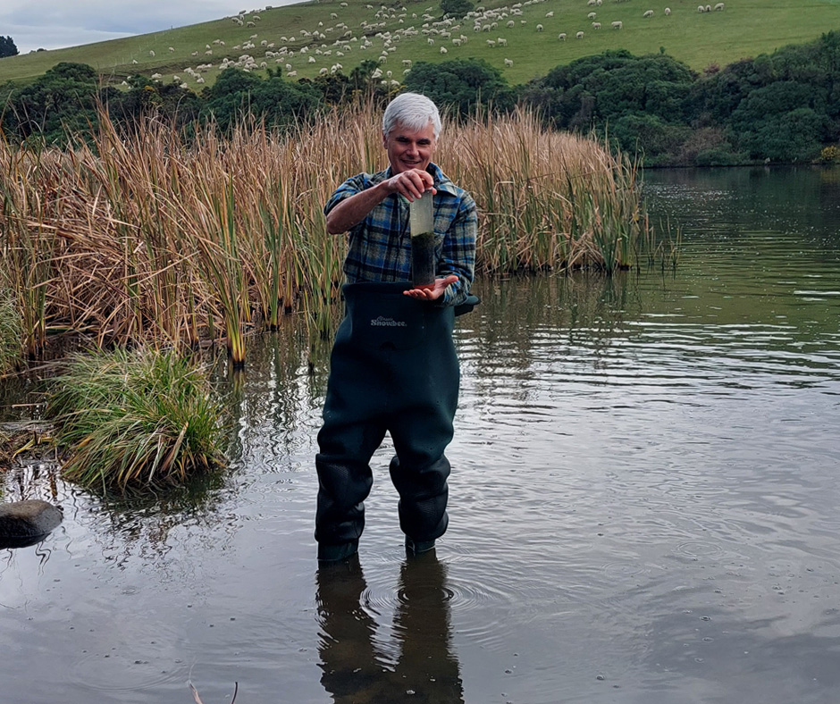 Testing water quality of Tomahawk Lagoon