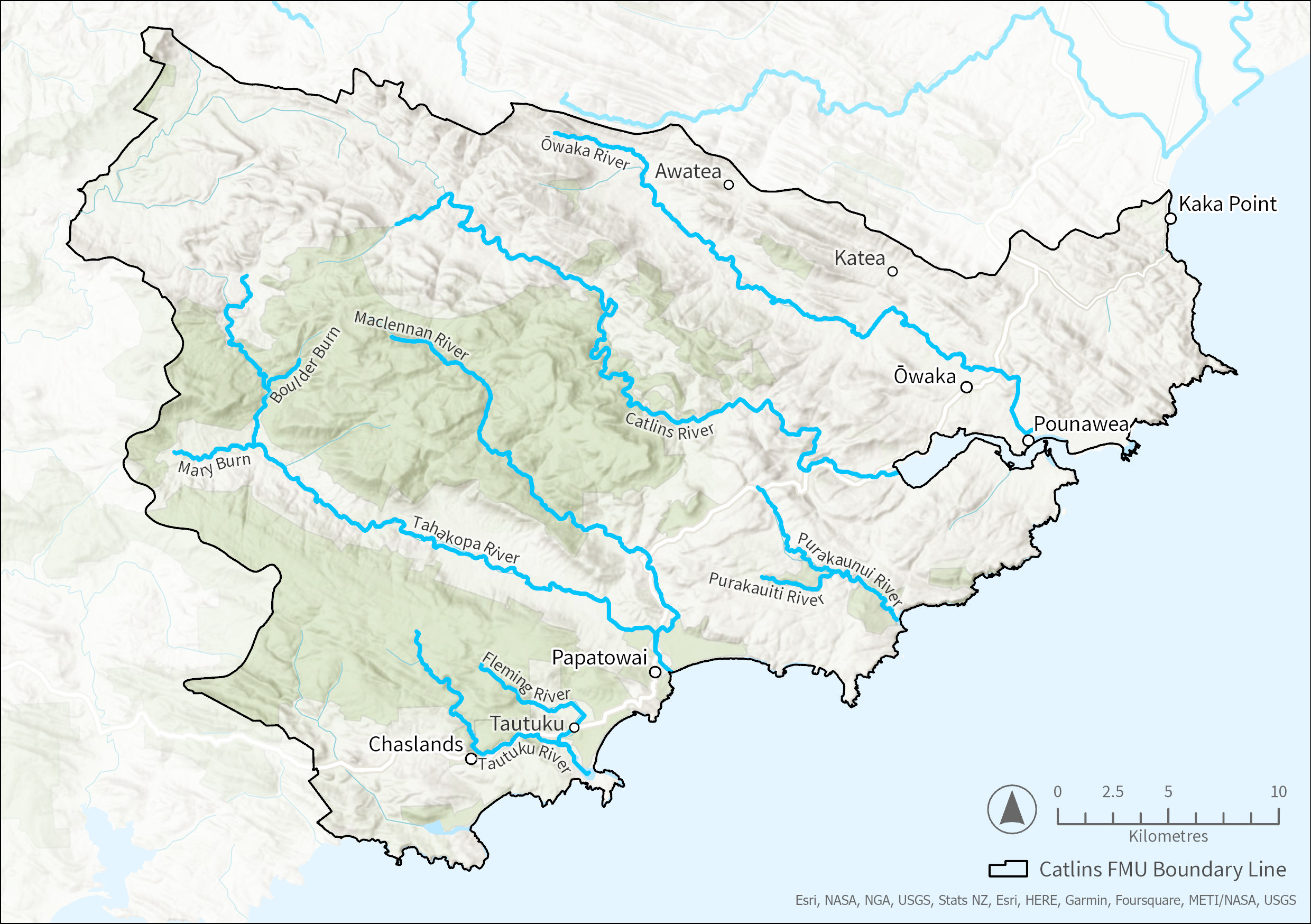 Catlins FMU map.