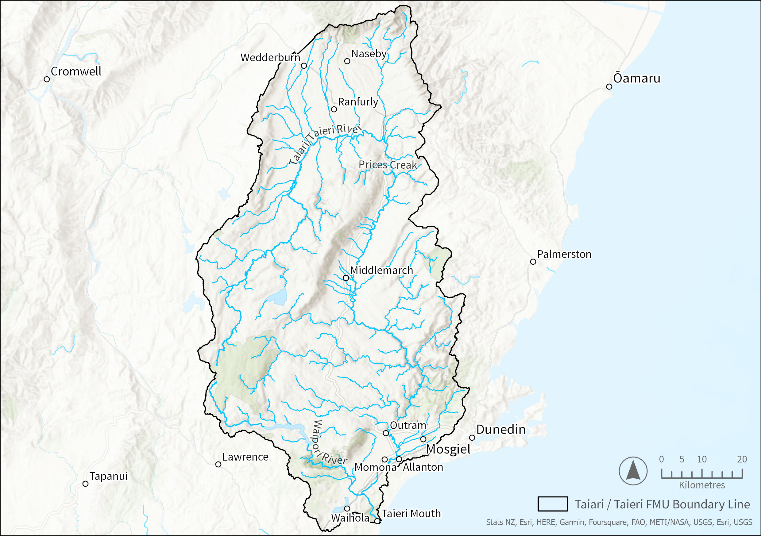 Taiari / Taieri FMU map.