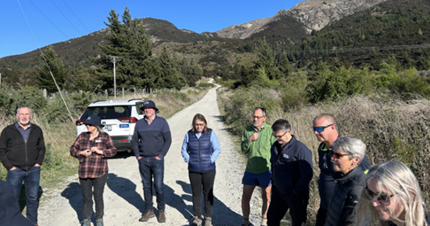 ORC Councillors and members of the Upper Clutha Wilding Tree Group visiting a  wilding pine area near Wanaka last week