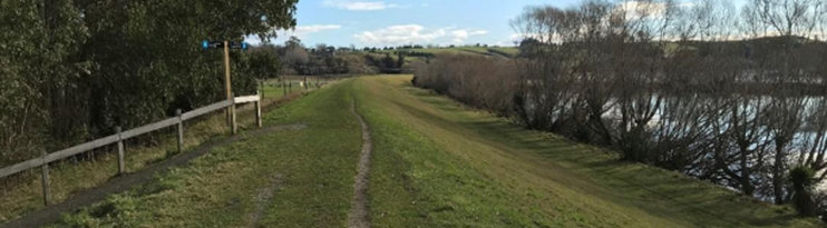 Clutha Mata-Au River floodbank at Balclutha township