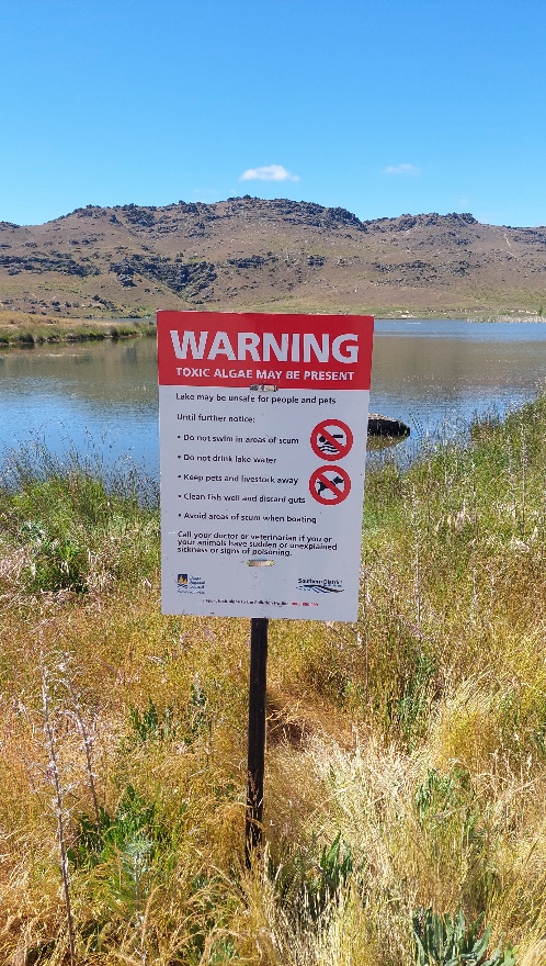 Warning Sign in place at Butchers Dam