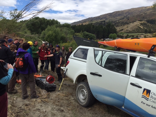 Students at river management programme in Bannockburn