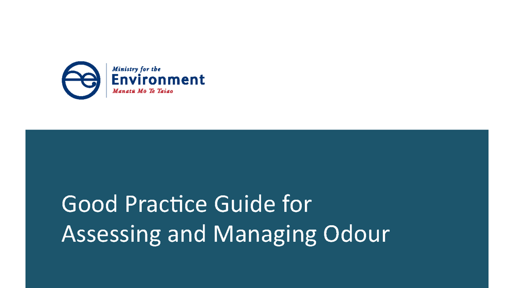 Cover Mfe Good Practice Guide For Assessing And Managing Odour
