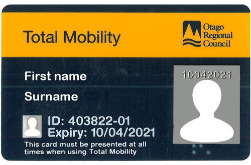 Total Mobility Card example