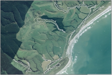 Aerial view of Measly Beach Wetland Complex (March 2006)