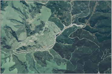 Aerial view of Two Stone Hill Stream Swamp (March 2006)