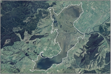 Aerial view of Waipori/Waihola Wetland Complex (March 2006)