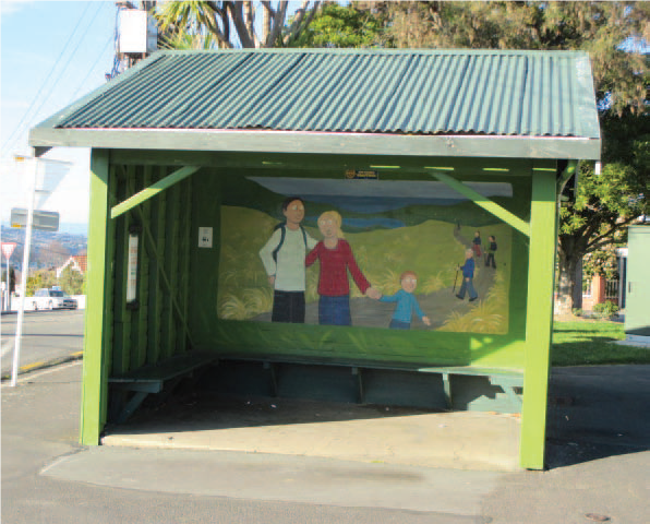 Maori Hill’s colourful bus-stop