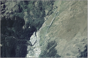 Aerial view of Matakauri Wetland (February 2006)