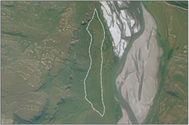 Aerial View of Matukituki Bluff Ephemeral Wetland Management Area (February 2007)