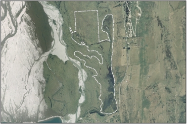 Aerial view of Glenorchy Lagoon Wetland (February 2006)