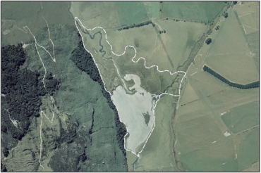 Aerial view of Lake Reid Wetland (February 2006)