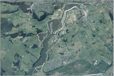 Aerial View of Kaikorai Lagoon Swamp (March 2006)