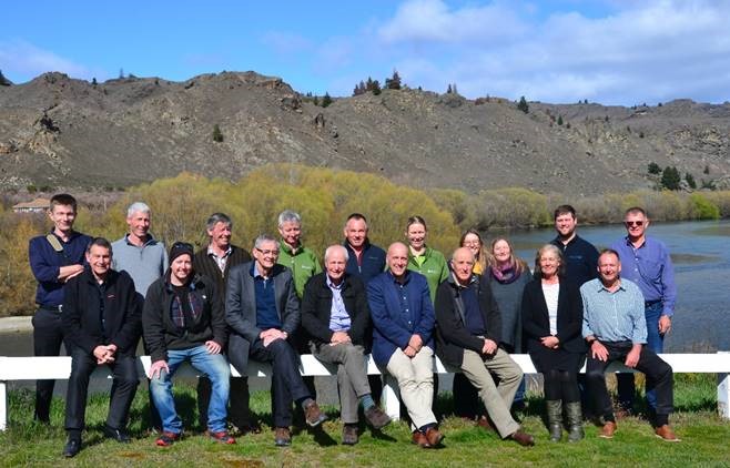 The Manuherekia Reference Group and ORC staff pictured at the confluence of the Manuherekia and Clutha River after their meeting on 11 September.