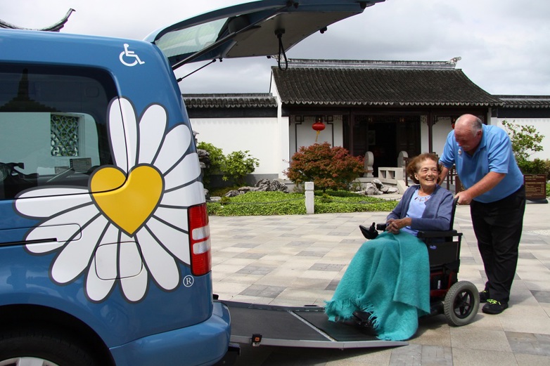 A person using a Total mobility service.