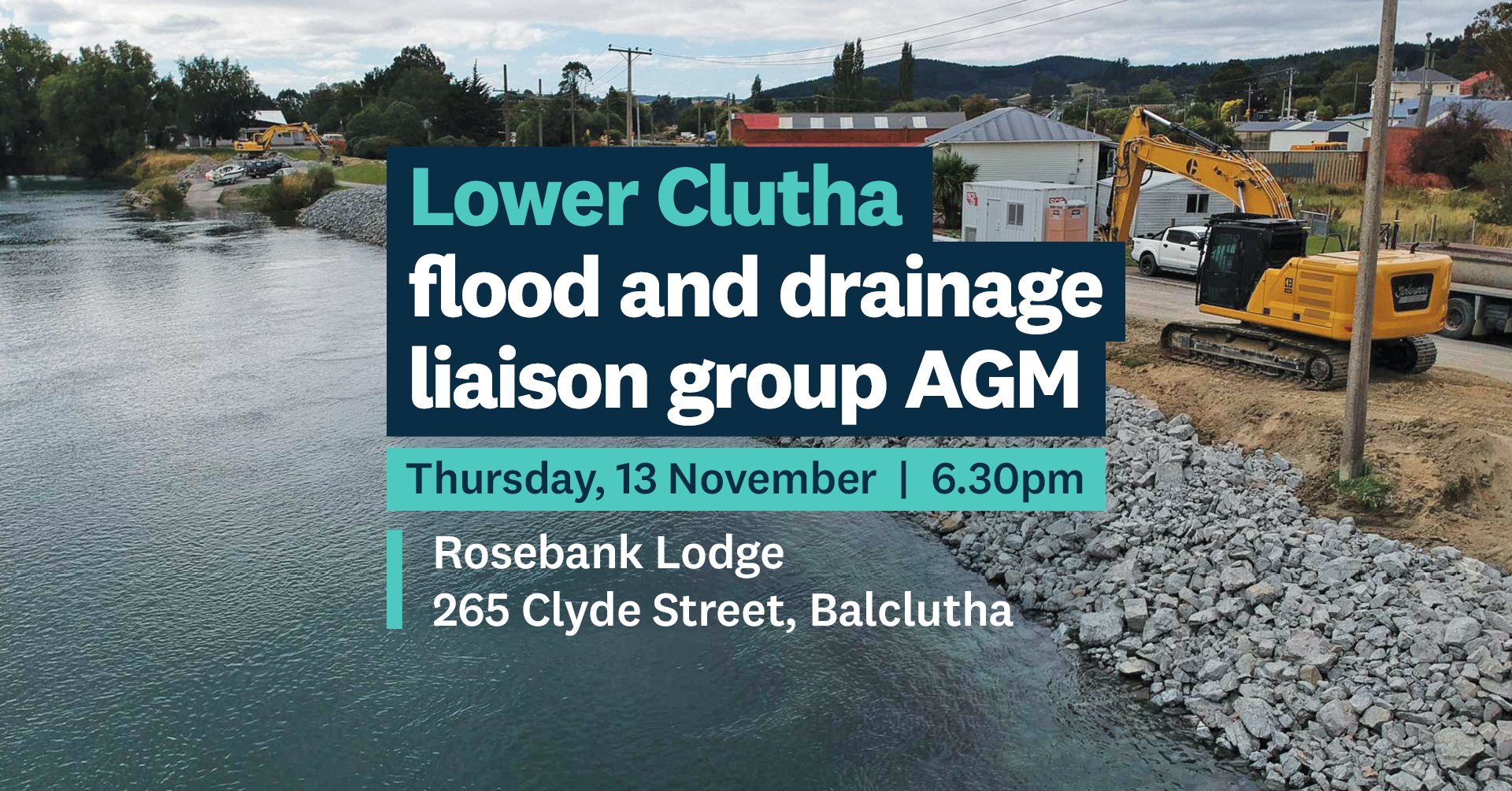 ENG Lower Clutha Flood Protection Meeting FB Event Cover Photo 1920X1005