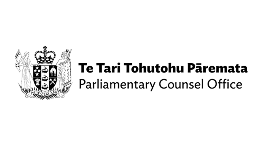 Parlimentary Counsel Office NZ Legislation Logo 1920X1080