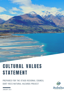 Cover Cultural Values Statement For Dart Rees Area January 2021