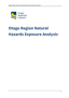 Cover Otago Region Natural Hazards Exposure Analysis Final Report 26 May 2025