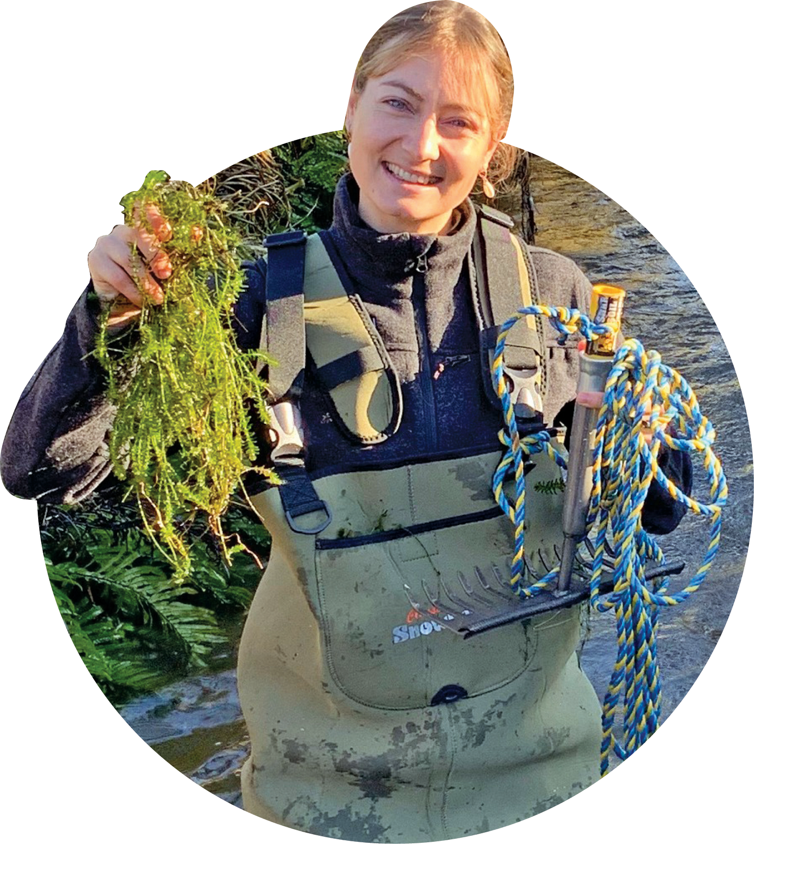 Polly wades into a South Otago waterway