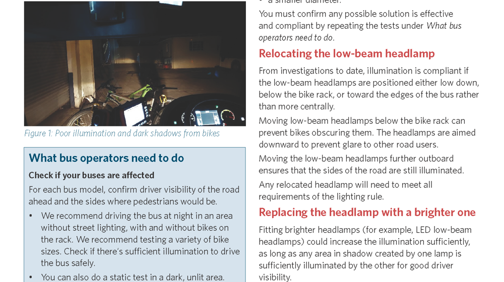 Industry Alert Bike Racks On Buses At Night Page 1