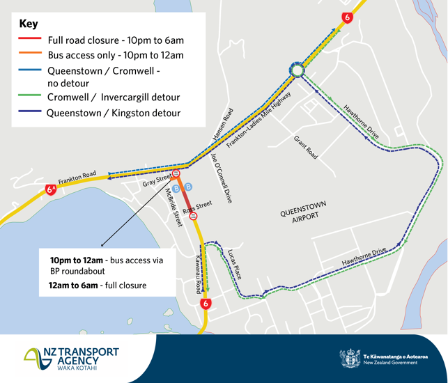 15 22 August Bus Detours Kawarau Road South Closure