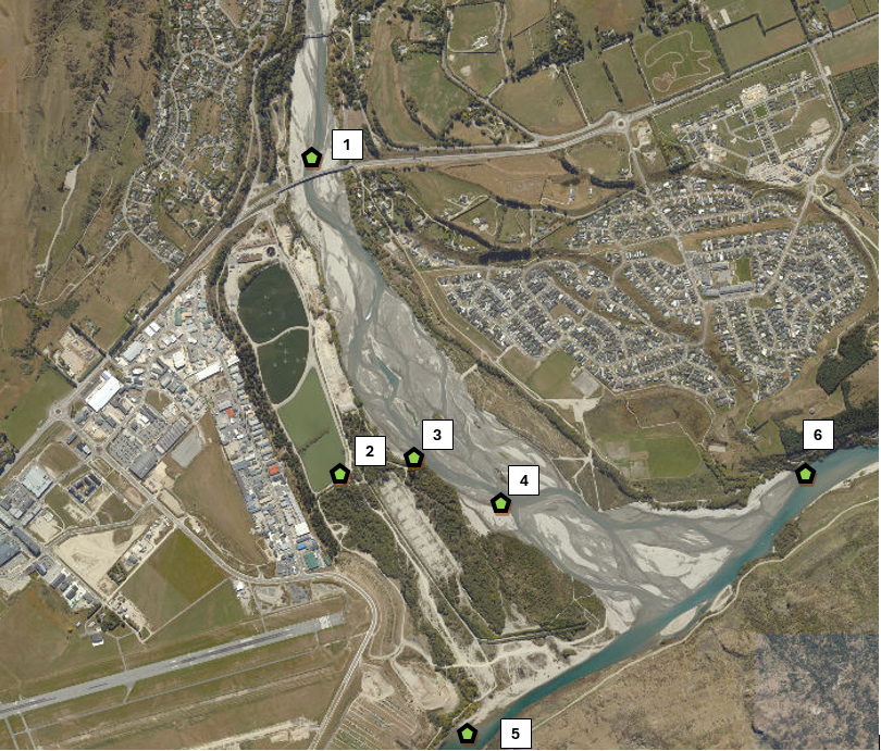Shotover Waste Treatment Plant testing Map