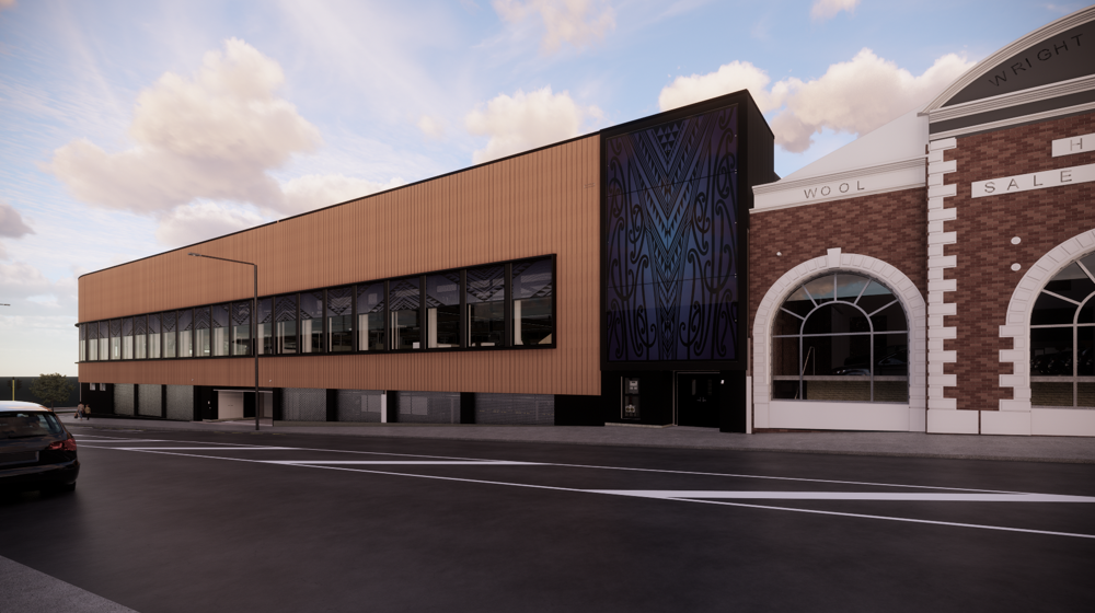 New Orc Whare Runaka Artist Impression, Along Maclaggan Street. Image GHD