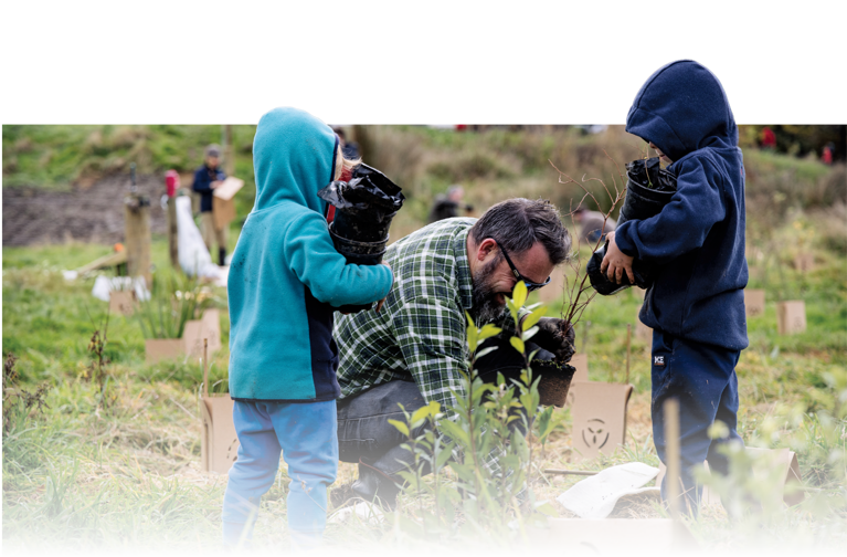 A recent planting day at Te Hakapupu Pleasant River
