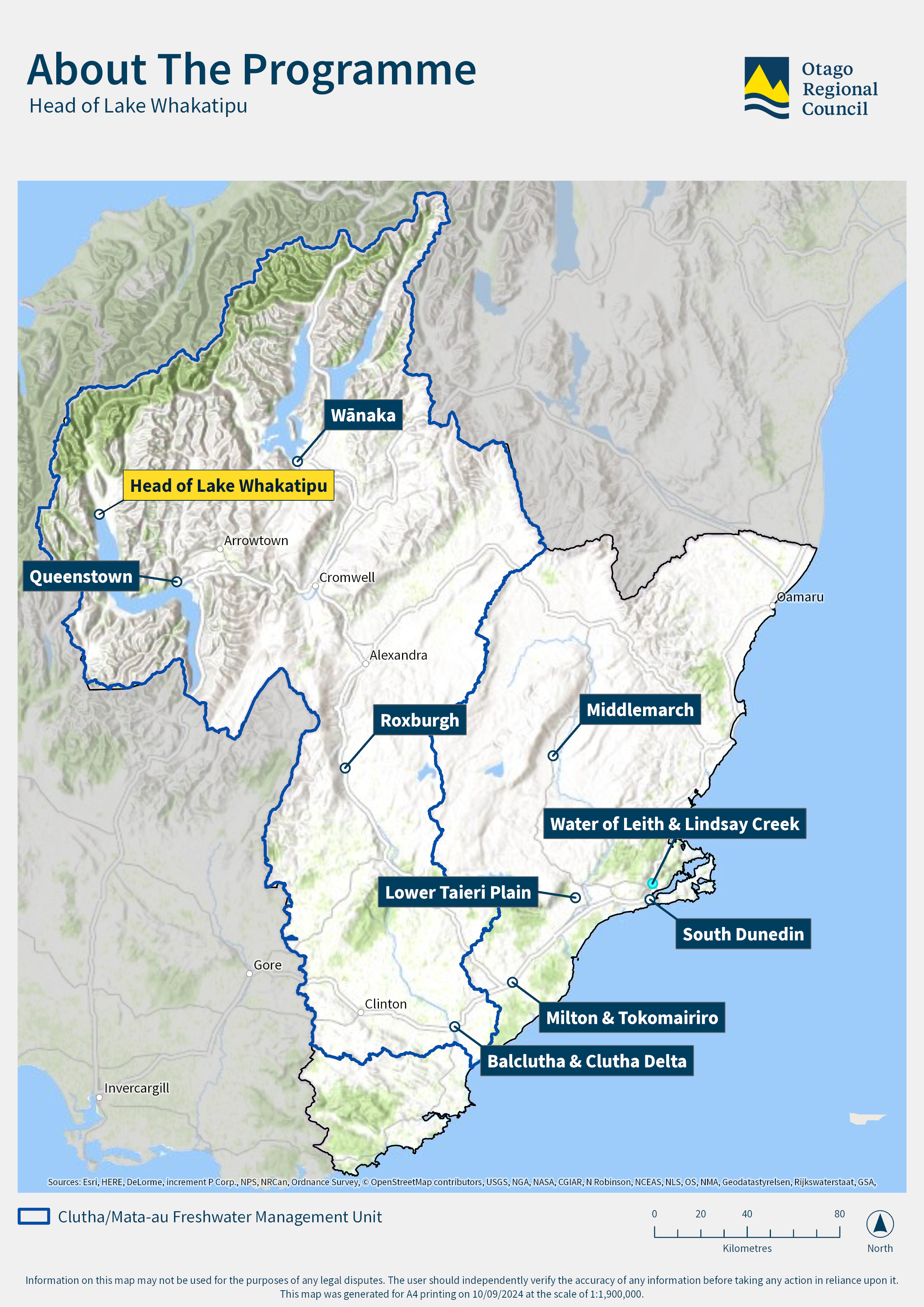 Map of ORC natural hazards management strategies