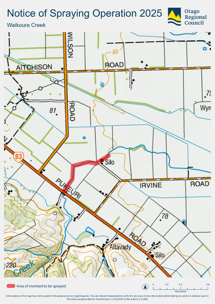 Waikoura Floodway — downstream of State Highway 83.