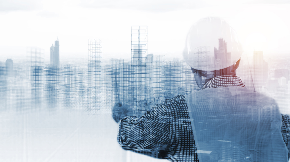 Architect Contractor Planning With Blueprint City Building Construction Development Adobestock 999954583